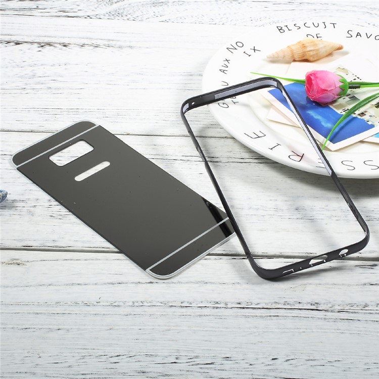 Slide-on Metal Bumper Plated PC Hard Case for Samsung Galaxy S8 G950 - Black-9