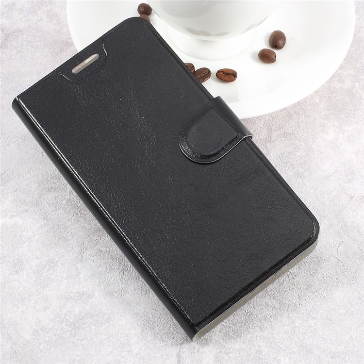 Crazy Horse PU Leather Case with Card Slot for Samsung Galaxy Xcover 4 SM-G390 Built-in Steel Sheet - Black-3