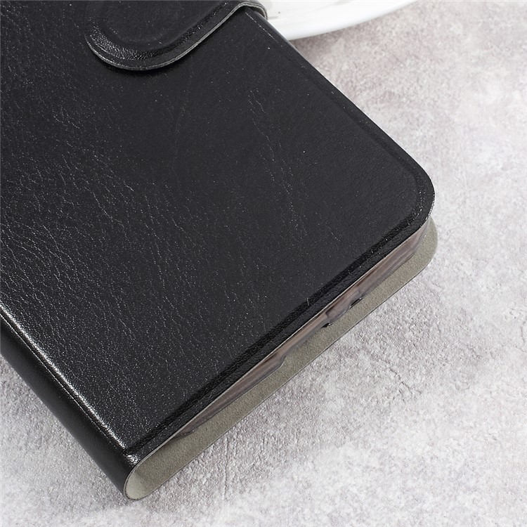Crazy Horse PU Leather Case with Card Slot for Samsung Galaxy Xcover 4 SM-G390 Built-in Steel Sheet - Black-8