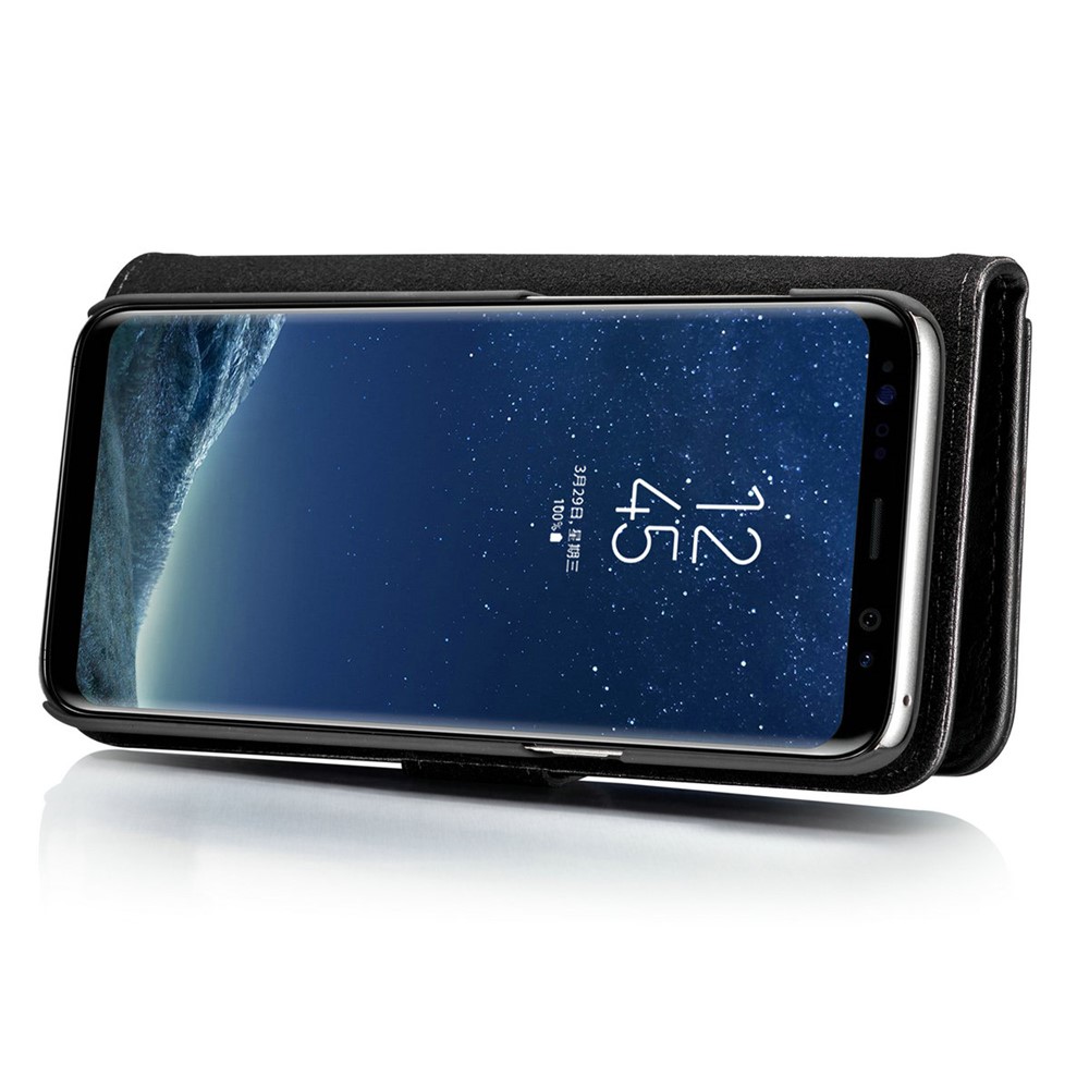 DG.MING for Samsung Galaxy S8 G950 Detachable 2 in 1 Wallet Split Leather Phone Case - Black-14