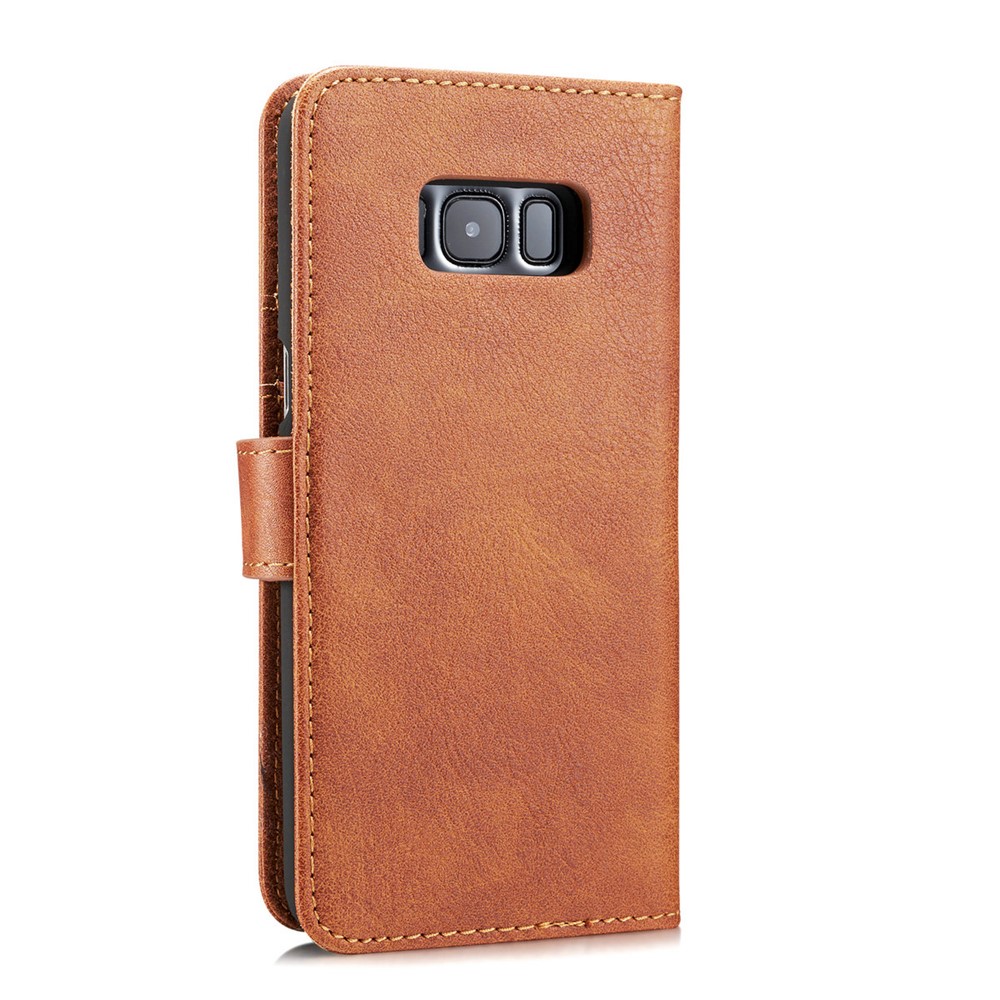 DG.MING Detachable 2 in 1 Wallet Split Leather Casing for Samsung Galaxy S8 G950 - Brown-7