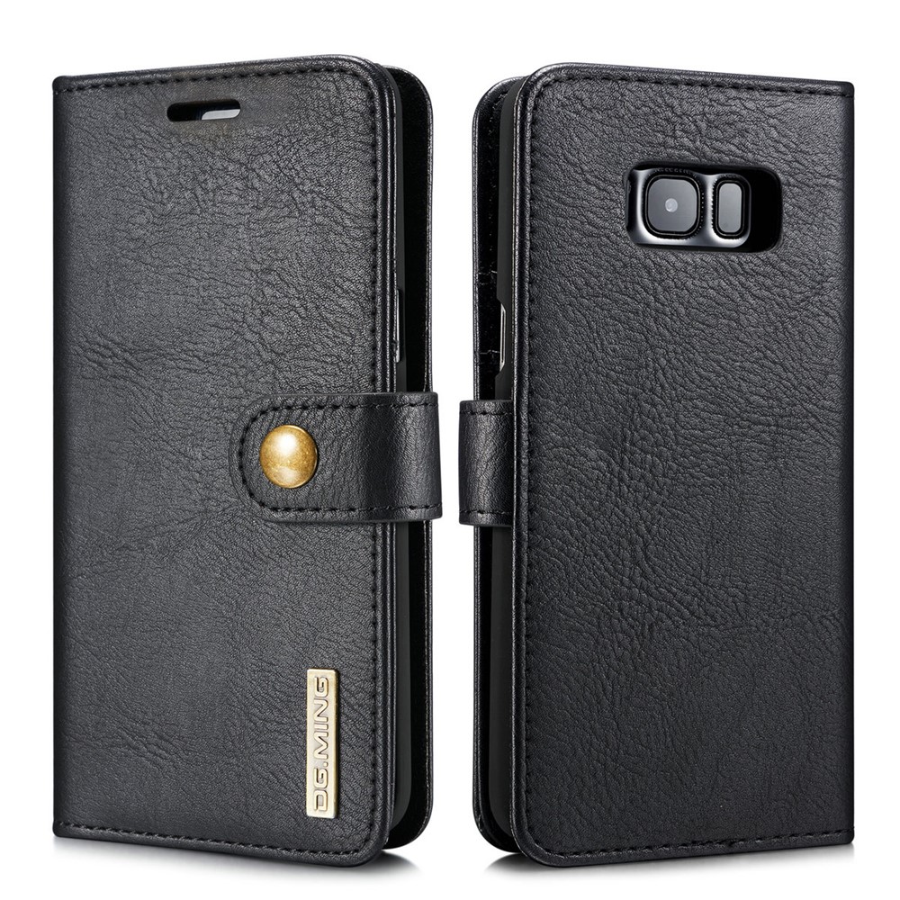 DG.MING Detachable 2 in 1 Split Leather Wallet Phone Cover for Samsung Galaxy S8 Plus G955 - Black-3