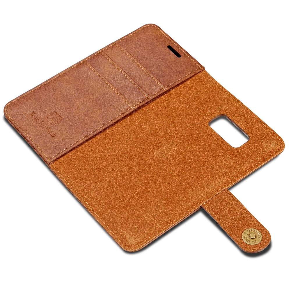 DG.MING Detachable 2 in 1 Split Leather Wallet Cover Shell for Samsung Galaxy S8 Plus G955 - Brown-10