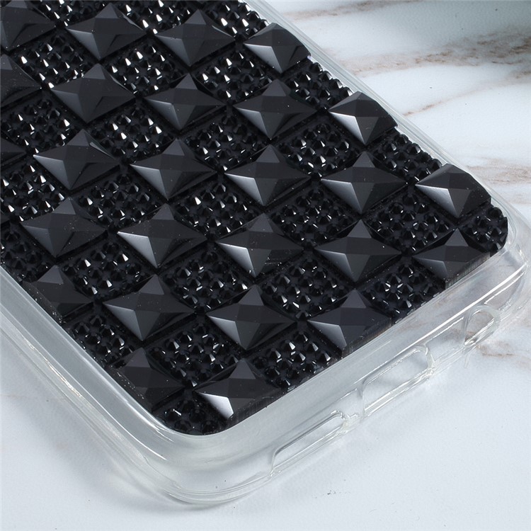 3D Grid Bling Gel Crystal TPU Phone Case for Samsung Galaxy S8 SM-G950 - Black-5