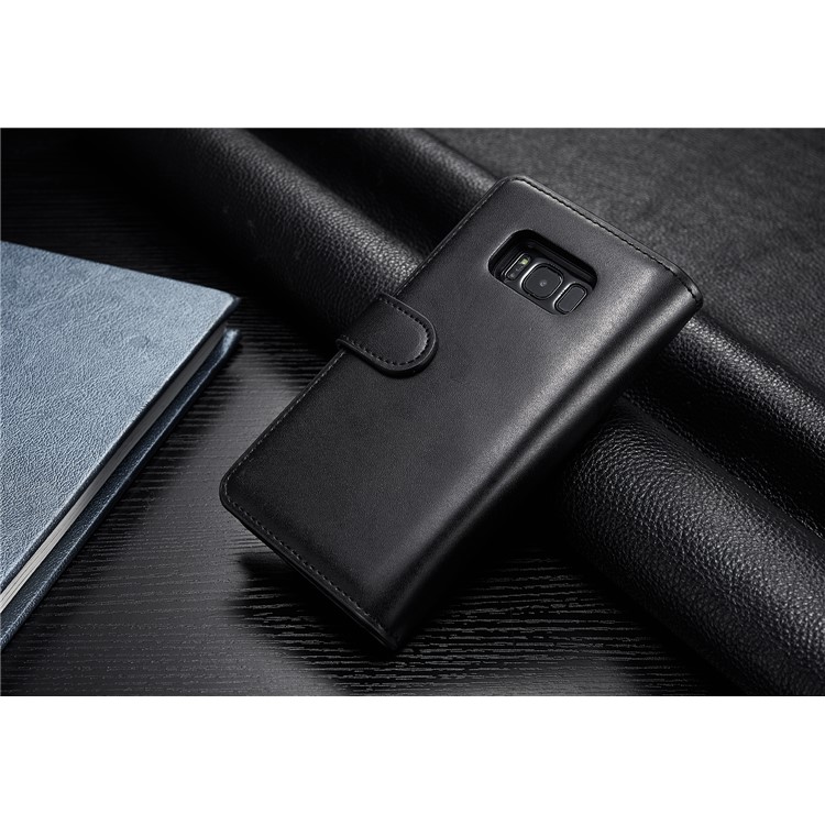 For Samsung Galaxy S8 G950 Detachable 2-in-1 Zipper Pocket Wallet Leather Phone Case - Black-6
