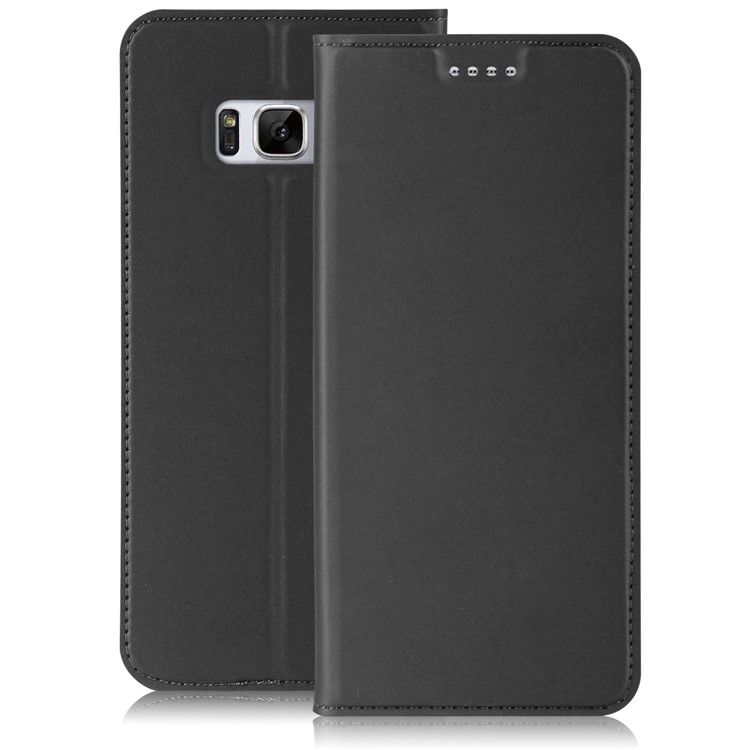Card Holder Leather Cell Phone Case for Samsung Galaxy S8 Plus G955 - Black-5