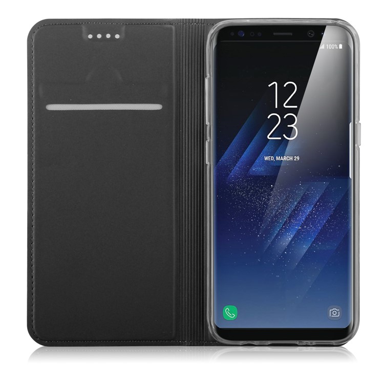 Card Holder Leather Cell Phone Case for Samsung Galaxy S8 G950 - Black-8