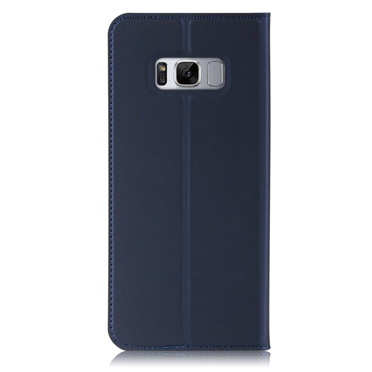 Card Slot Leather Mobile Phone Case for Samsung Galaxy S8 G950 - Dark Blue-10