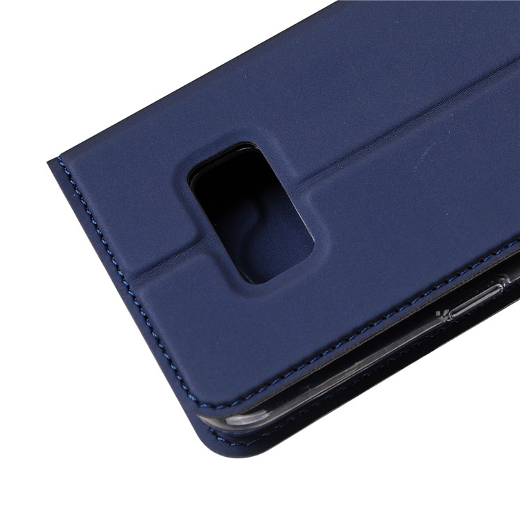 Card Slot Leather Mobile Phone Case for Samsung Galaxy S8 G950 - Dark Blue-6