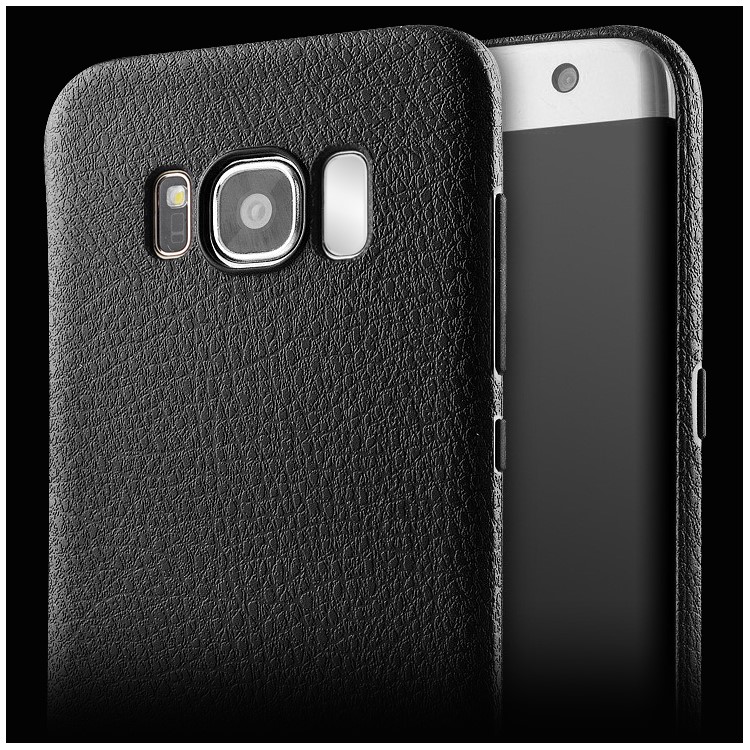 Ultra-thin Litchi Grain leather Coated TPU Mobile Phone Cover for Samsung Galaxy S8 Plus G955 - Black-2
