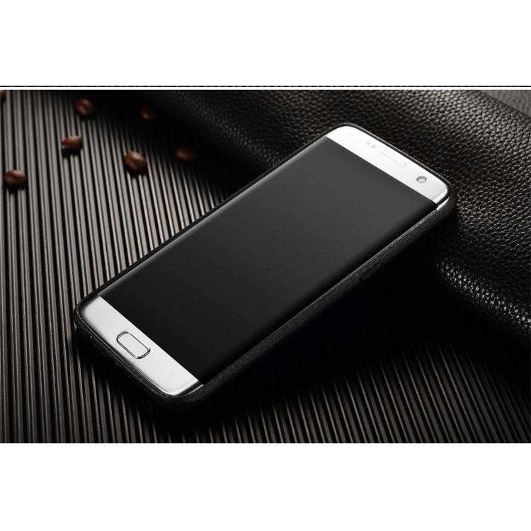 Ultra-thin Litchi Grain leather Coated TPU Mobile Phone Cover for Samsung Galaxy S8 Plus G955 - Black-9