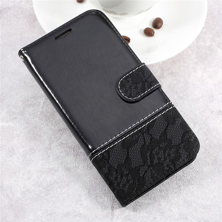 Two-color Slicing PU Leather Wallet Case for Samsung Galaxy S7 G930 - Black-3