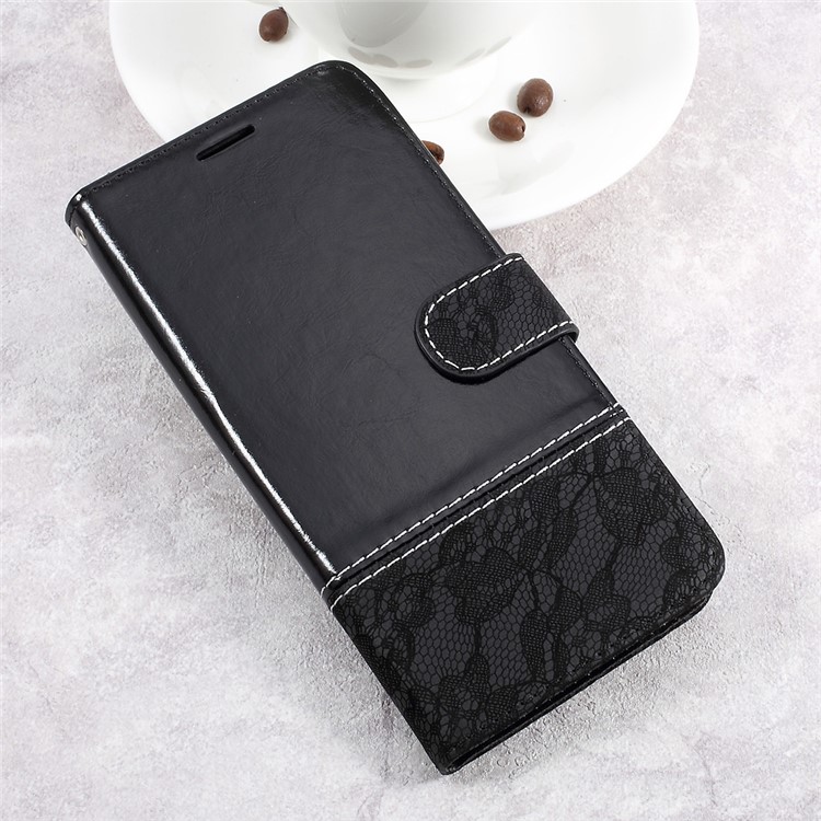 Two-color Slicing PU Leather Wallet Case for Samsung Galaxy S8 Plus G955 - Black-3