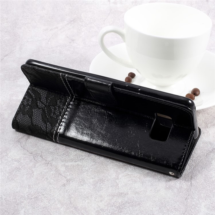 Two-color Slicing PU Leather Wallet Case for Samsung Galaxy S8 Plus G955 - Black-5
