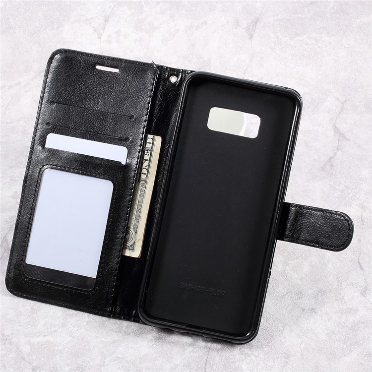 Two-color Slicing PU Leather Wallet Case for Samsung Galaxy S8 Plus G955 - Black-6