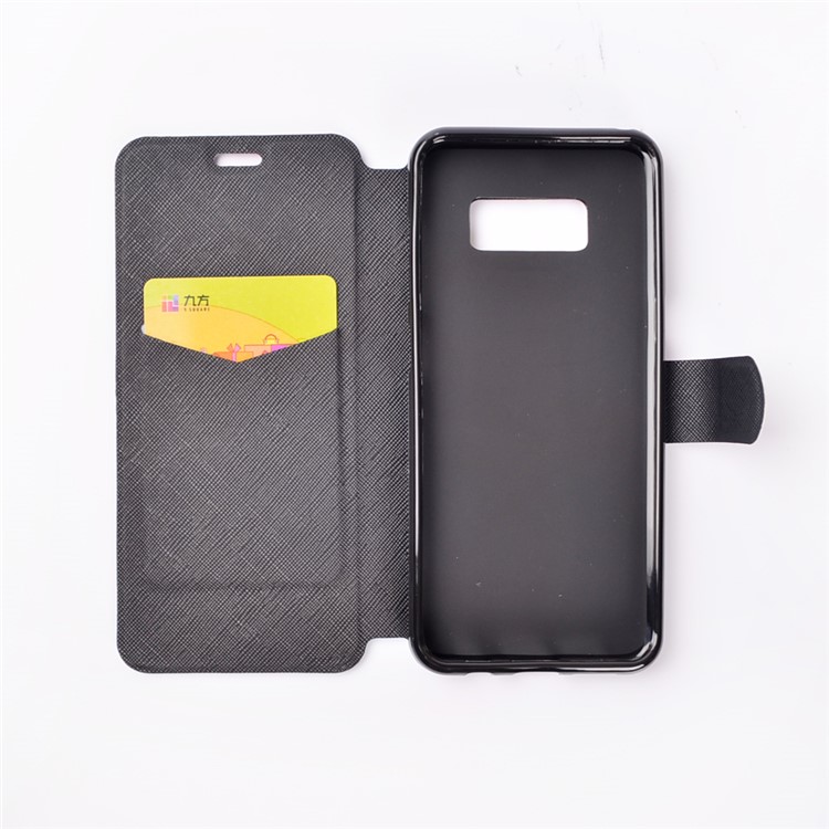 Pattern Printing Leather Folio Case for Samsung Galaxy S8+ SM-G955 - Dandelion and Quote-8