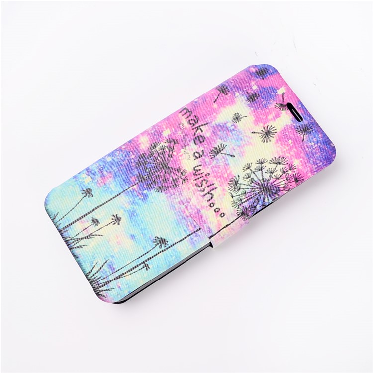 Pattern Printing Leather Folio Case for Samsung Galaxy S8+ SM-G955 - Dandelion and Quote-9