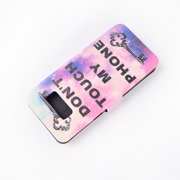 Pattern Printing Leather Cell Phone Case for Samsung Galaxy S8+ SM-G955 - Do not Touch My Phone-5