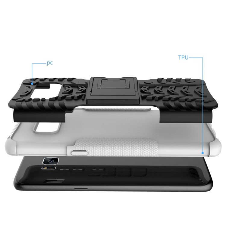 For Samsung Galaxy S8 G950 Tyre Pattern 2-in-1 Kickstand PC + TPU Hybrid Case Cover - Black-10