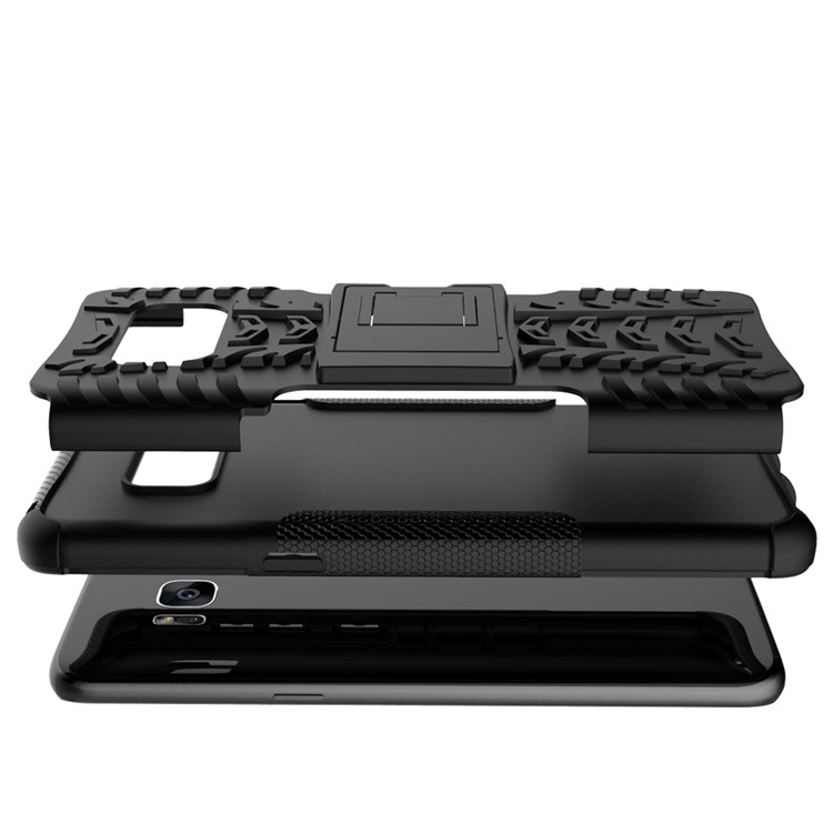 For Samsung Galaxy S8 G950 Tyre Pattern 2-in-1 Kickstand PC + TPU Hybrid Case Cover - Black-12
