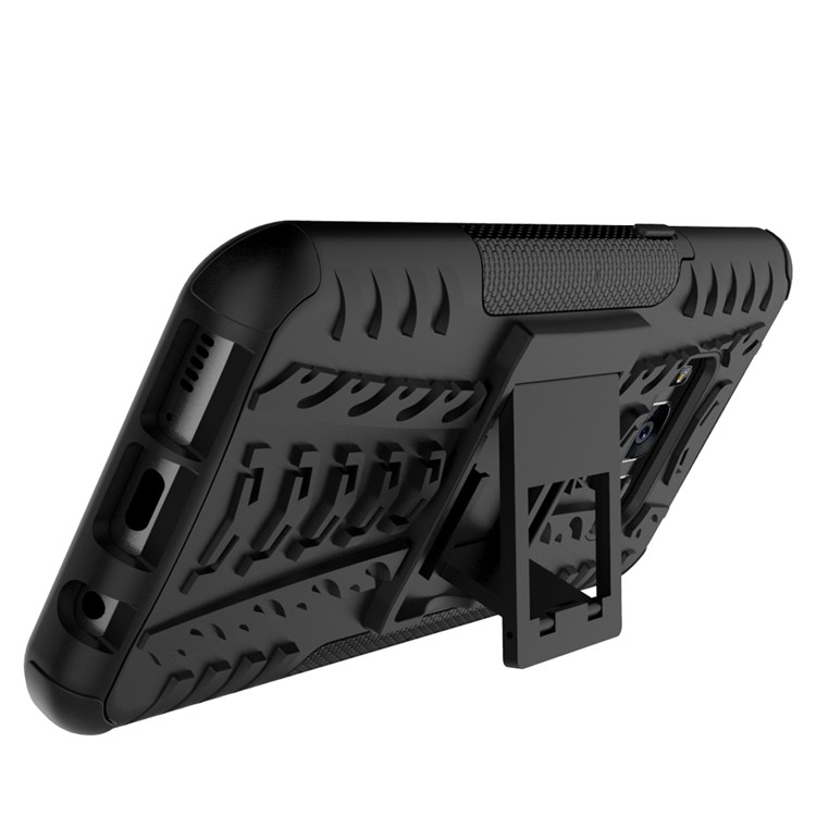 For Samsung Galaxy S8 G950 Tyre Pattern 2-in-1 Kickstand PC + TPU Hybrid Case Cover - Black-9