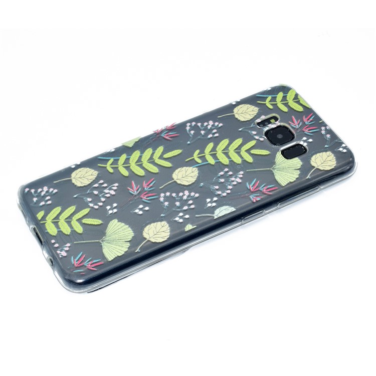 Pattern Printing Soft TPU Case for Samsung Galaxy S8 SM-G950 - Flowers and Leaves-2