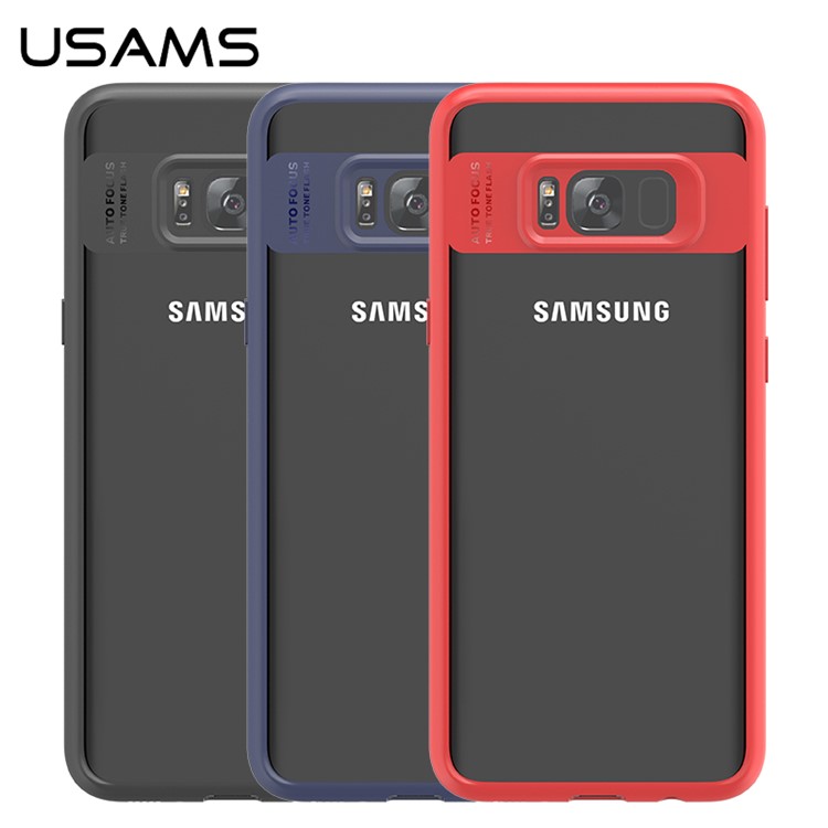 USAMS Mant Series Clear PC + TPU Frame Phone Case for Samsung Galaxy S8 G950 - Black-2