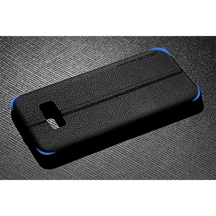USAMS Litch Grain Leather Coated PC Hard Cover for Samsung Galaxy S8 G950 - Black-5