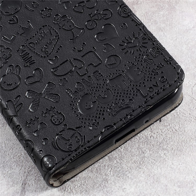 Cartoon Graffiti Leather Wallet Stand Phone Case for Samsung Galaxy Xcover 4 SM-G390F - Black-7