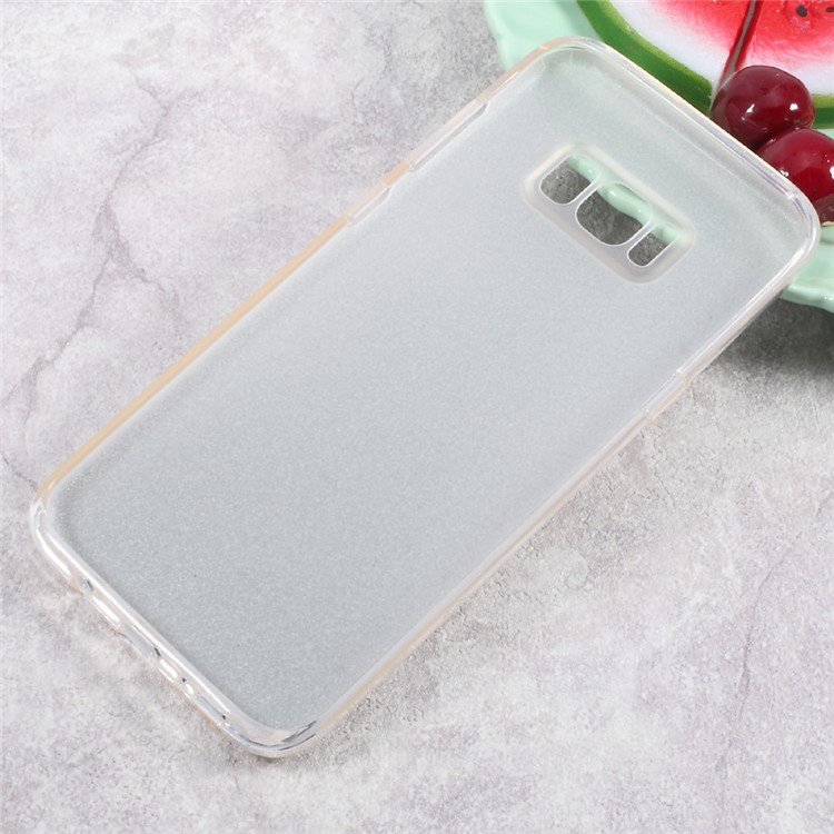 Glittery TPU + PC Hybrid Phone Case for Samsung Galaxy S8 Plus G955 - Silver-2
