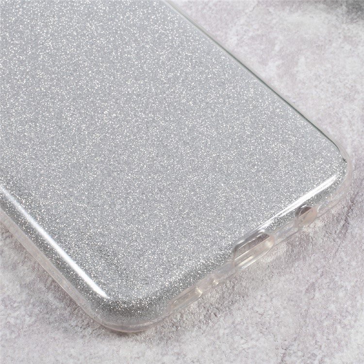 Glittery TPU + PC Hybrid Phone Case for Samsung Galaxy S8 Plus G955 - Silver-5