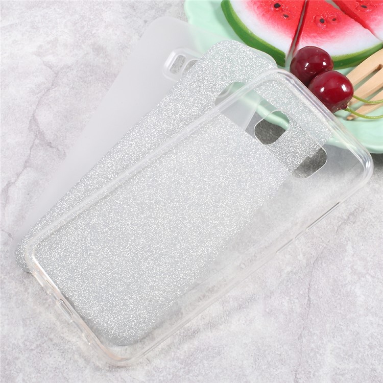 Glittery TPU + PC Hybrid Phone Case for Samsung Galaxy S8 Plus G955 - Silver-6