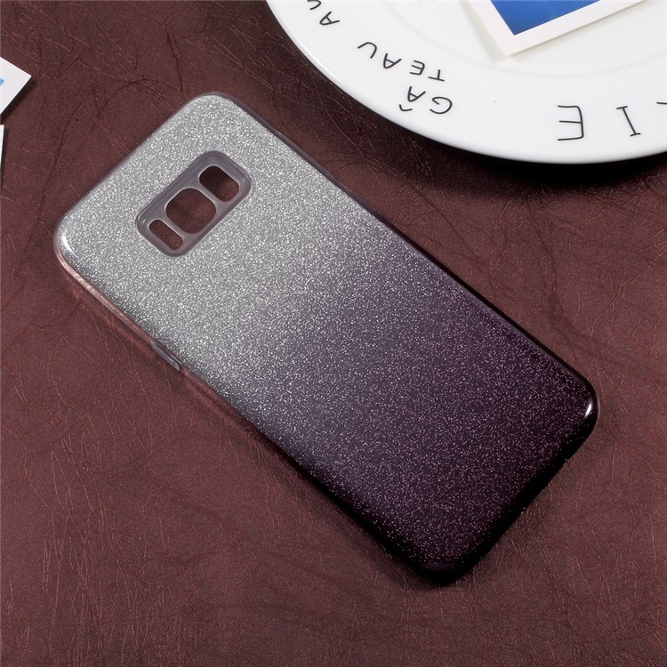 Gradient Color TPU + PC Back Case with Flash Paper for Samsung Galaxy S8+ SM-G955 - Grey-2
