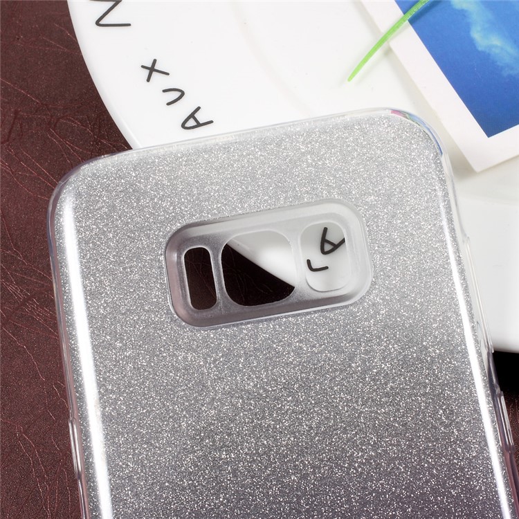 Gradient Color TPU + PC Back Case with Flash Paper for Samsung Galaxy S8+ SM-G955 - Grey-4