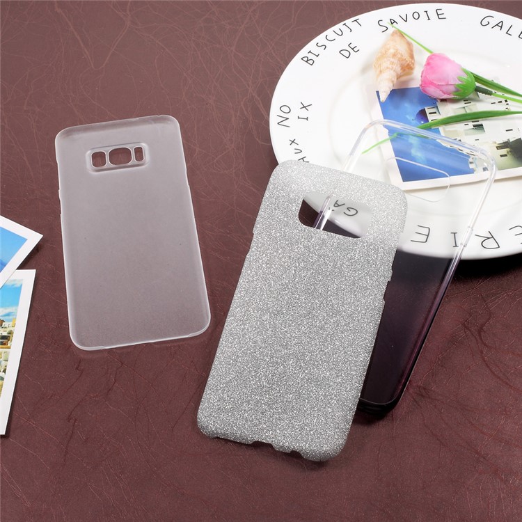 Gradient Color TPU + PC Back Case with Flash Paper for Samsung Galaxy S8+ SM-G955 - Grey-6