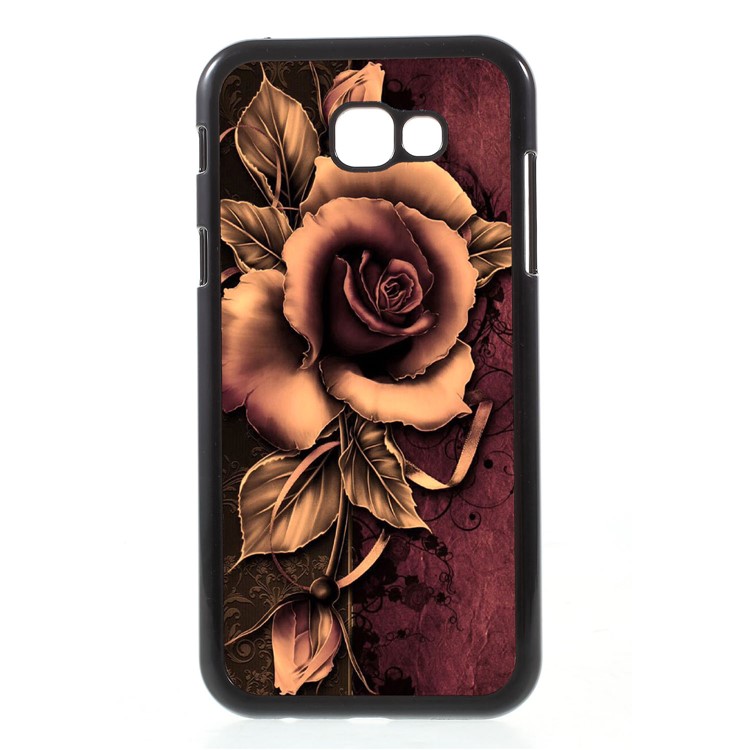 Heat Transfer Printing Aluminum Sheet Skin PC Mobile Cover for Samsung Galaxy A7 (2017) A720 - Gothic Rose-1