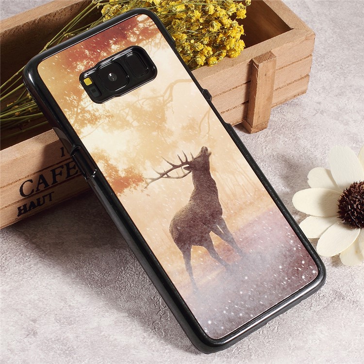 

2D Heat Transfer Printing Aluminum Sheet Skin PC Back Shell for Samsung Galaxy S8 G950 - Antelope