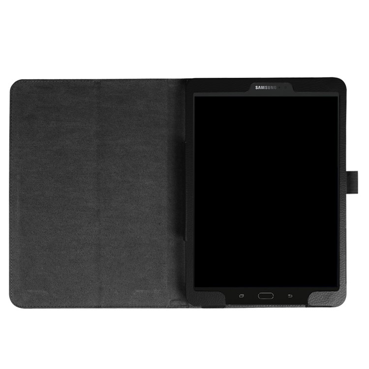 For Samsung Galaxy Tab S3 9.7-inch T820 Litchi Texture Stand Leather Case Cover - Black-3