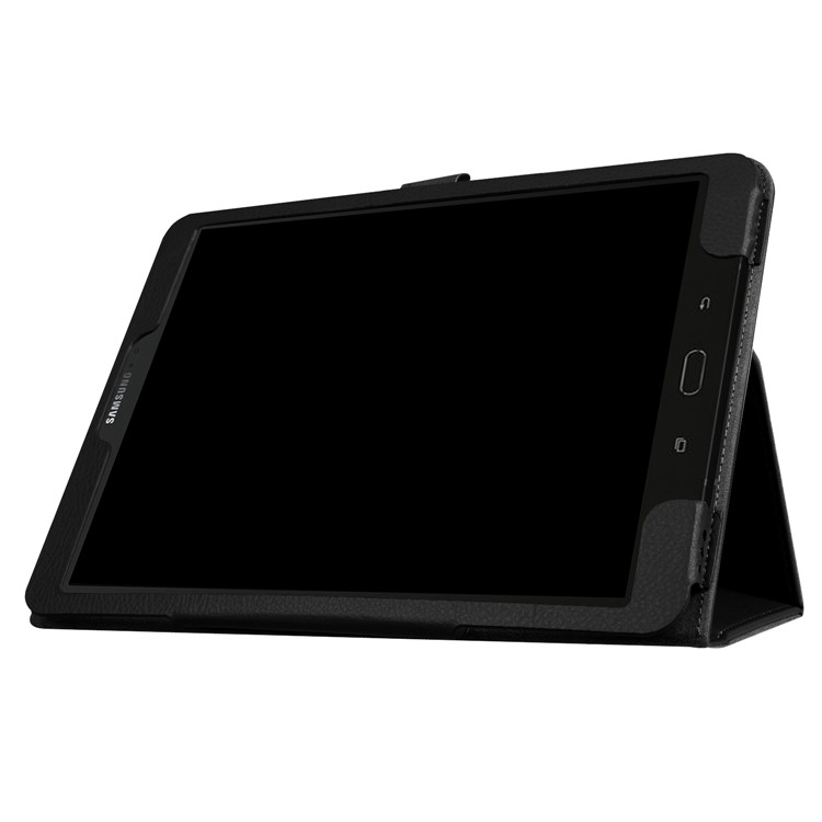 For Samsung Galaxy Tab S3 9.7-inch T820 Litchi Texture Stand Leather Case Cover - Black-5