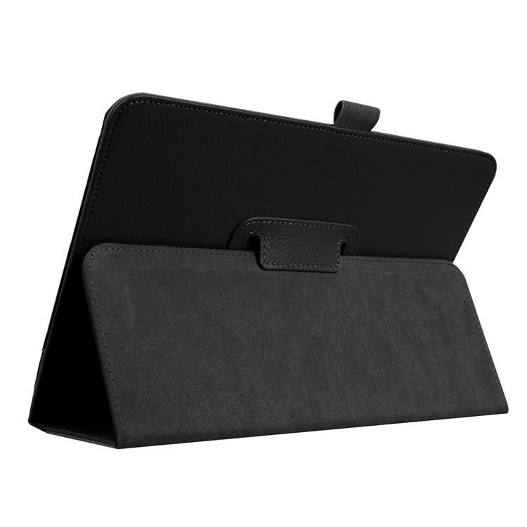 For Samsung Galaxy Tab S3 9.7-inch T820 Litchi Texture Stand Leather Case Cover - Black-6