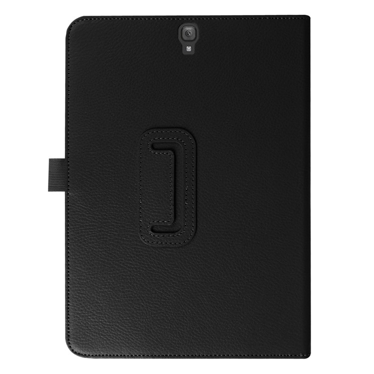 For Samsung Galaxy Tab S3 9.7-inch T820 Litchi Texture Stand Leather Case Cover - Black-8