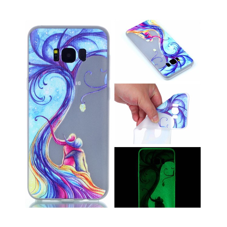 

Noctilucent TPU Protection Case for Samsung Galaxy S8 SM-G950 - Two Beauty Sitting on the Branch