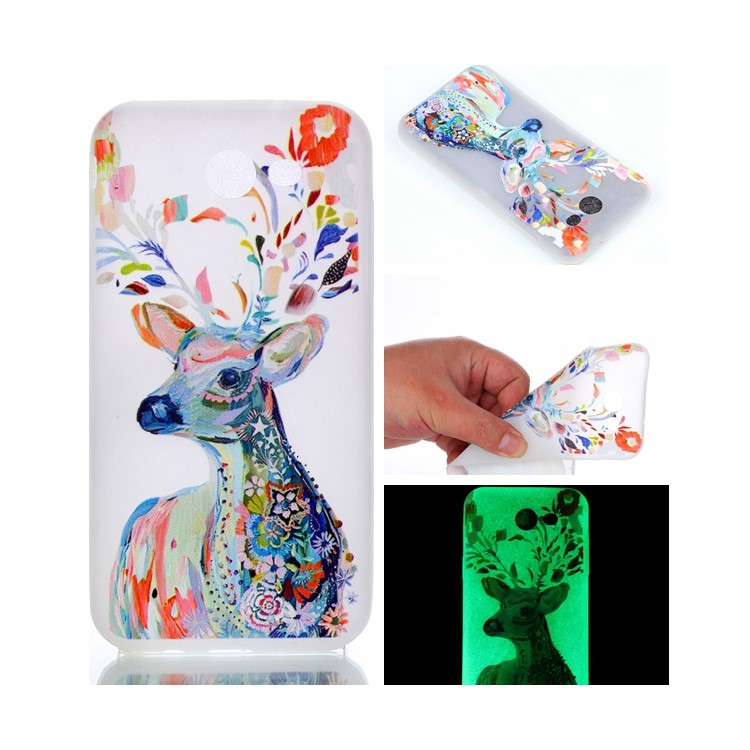Noctilucent TPU Case for Samsung Galaxy J3 Emerge/J3 Prime/J3 (2017) - Colorized Deer-1