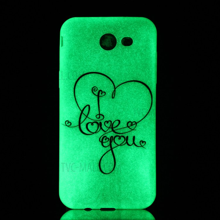 Noctilucent TPU Protection Case for Samsung Galaxy J3 Emerge/J3 Prime/J3 (2017) - I Love You Pattern-2