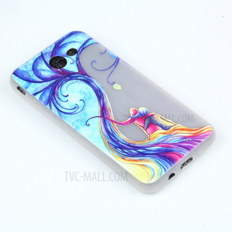 Noctilucent Flexible TPU Case for Samsung Galaxy J7 (2017) - Two Beauty Sitting on the Branch-4
