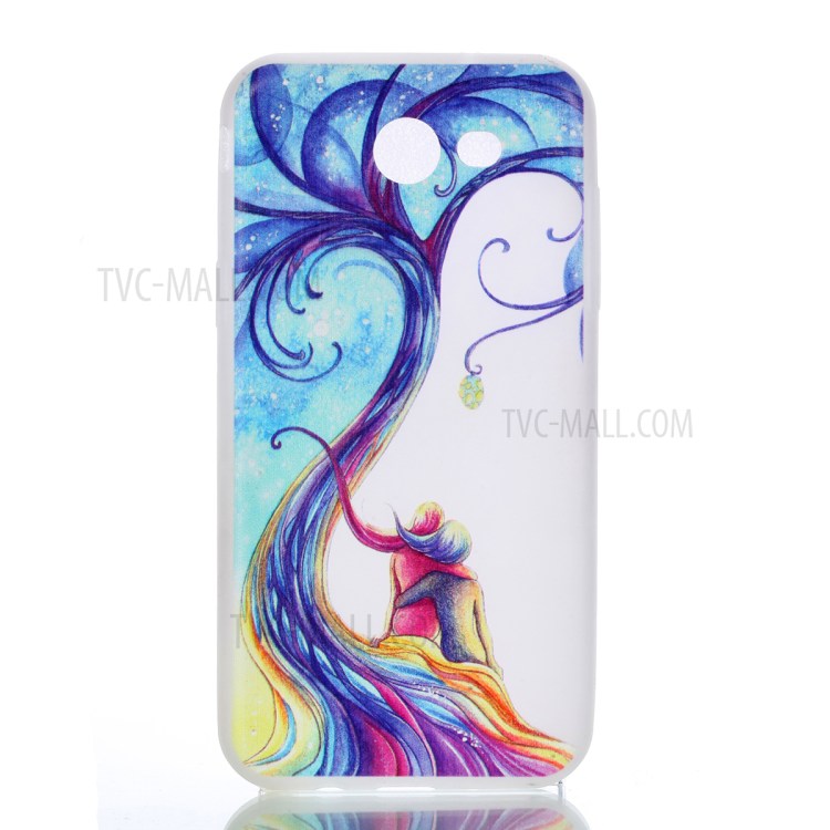 Noctilucent Flexible TPU Case for Samsung Galaxy J7 (2017) - Two Beauty Sitting on the Branch-5