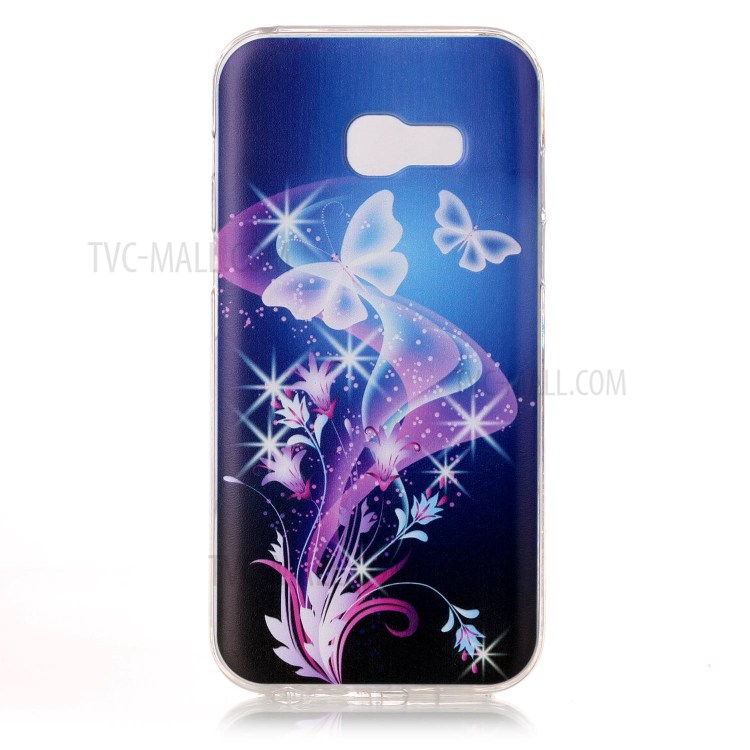 Pattern Printing TPU Case for Samsung Galaxy A5 (2017) SM-A520F - Butterflies and Flowers-1