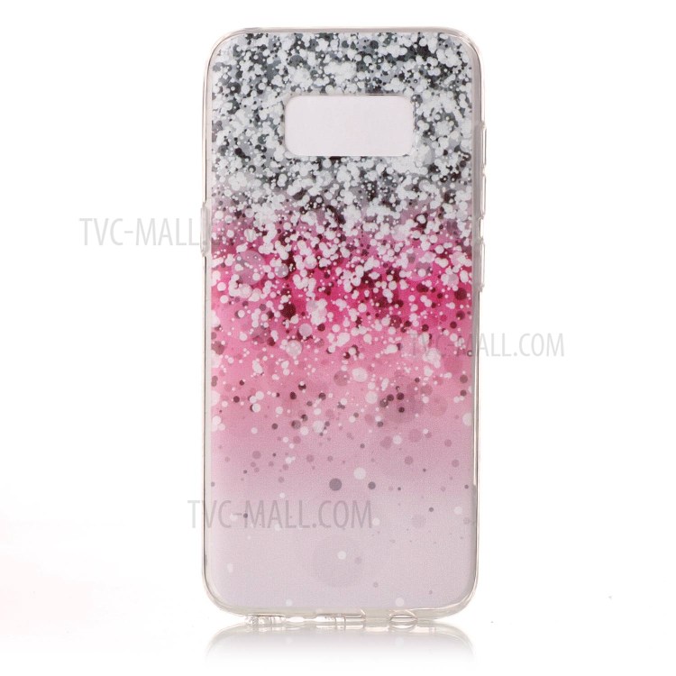 Pattern Printing TPU Back Phone Shell for Samsung Galaxy S8 SM-G950 - Pink Sequins-1