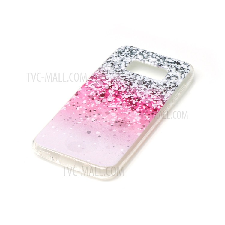 Pattern Printing TPU Back Phone Shell for Samsung Galaxy S8 SM-G950 - Pink Sequins-2