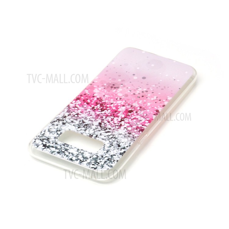 Pattern Printing TPU Back Phone Shell for Samsung Galaxy S8 SM-G950 - Pink Sequins-3